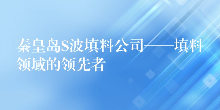 秦皇岛S波填料公司——填料领域的领先者