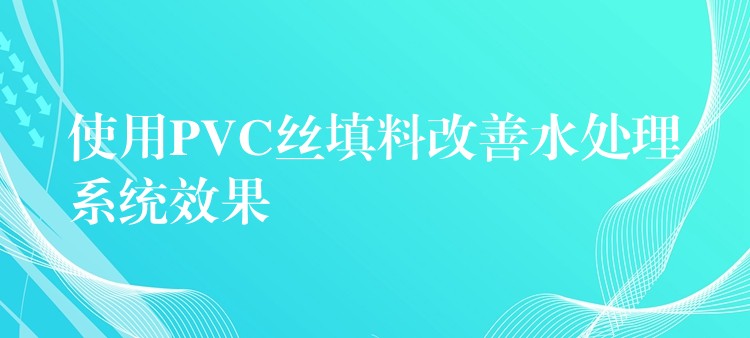 使用PVC丝填料改善水处理系统效果