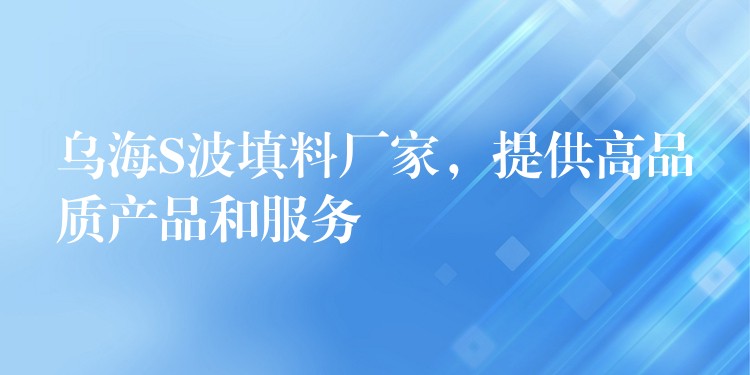 乌海S波填料厂家，提供高品质产品和服务