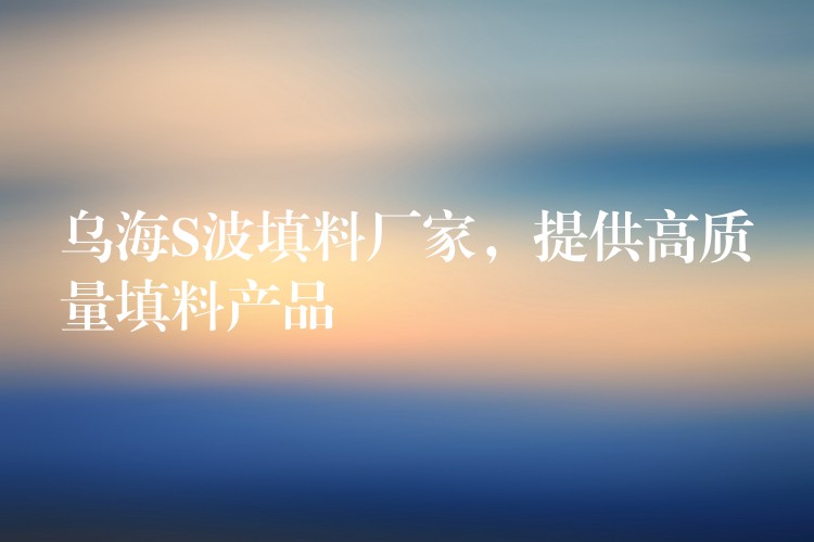 乌海S波填料厂家，提供高质量填料产品