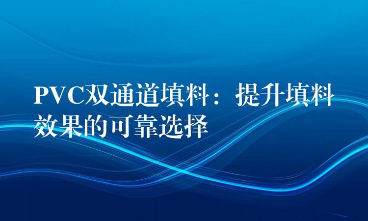 PVC双通道填料：提升填料效果的可靠选择