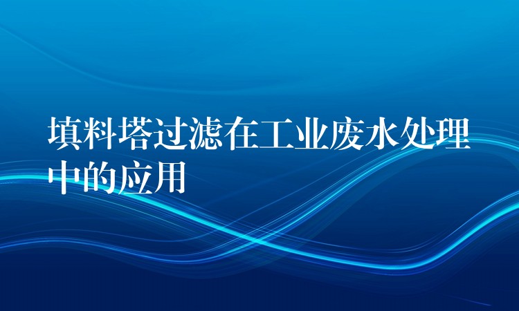 填料塔过滤在工业废水处理中的应用