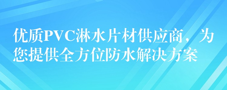 优质PVC淋水片材供应商，为您提供全方位防水解决方案