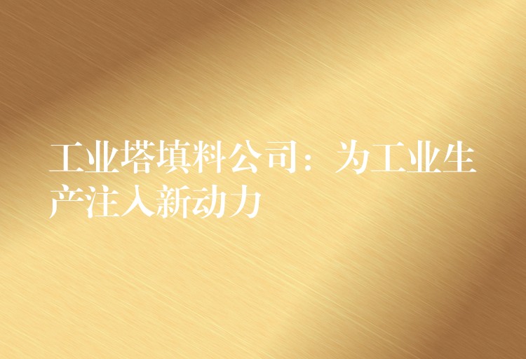 工业塔填料公司：为工业生产注入新动力