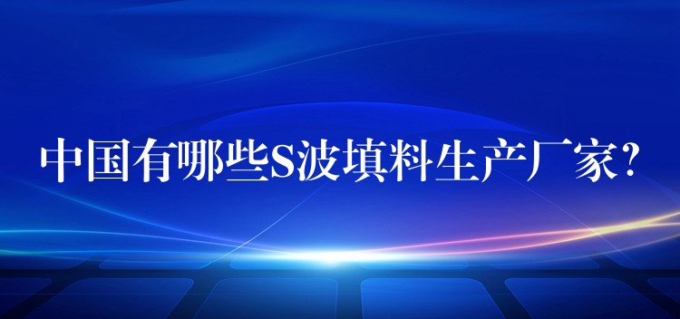 中国有哪些S波填料生产厂家？