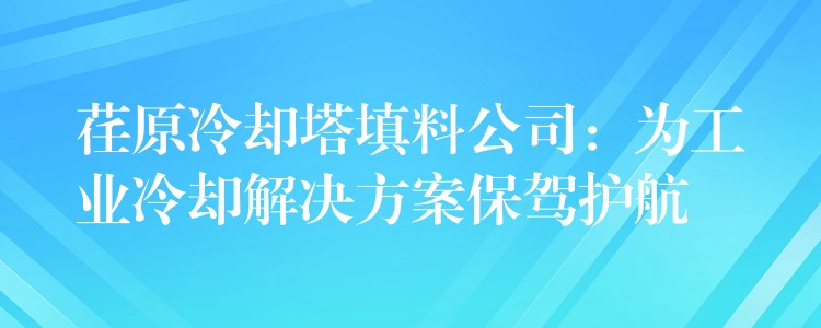 荏原冷却塔填料公司：为工业冷却解决方案保驾护航