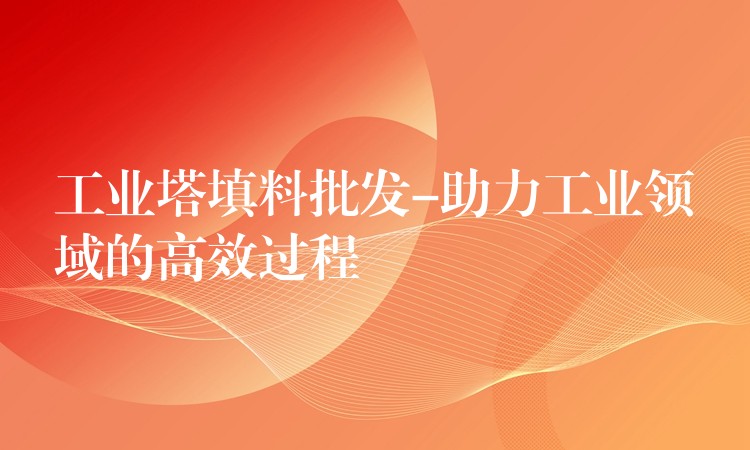 工业塔填料批发-助力工业领域的高效过程