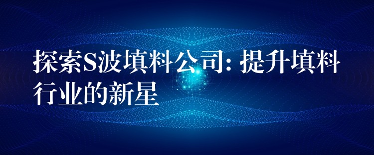 探索S波填料公司: 提升填料行业的新星