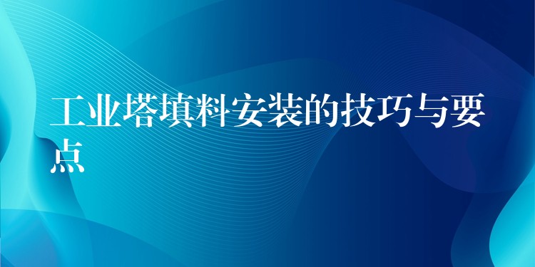 工业塔填料安装的技巧与要点
