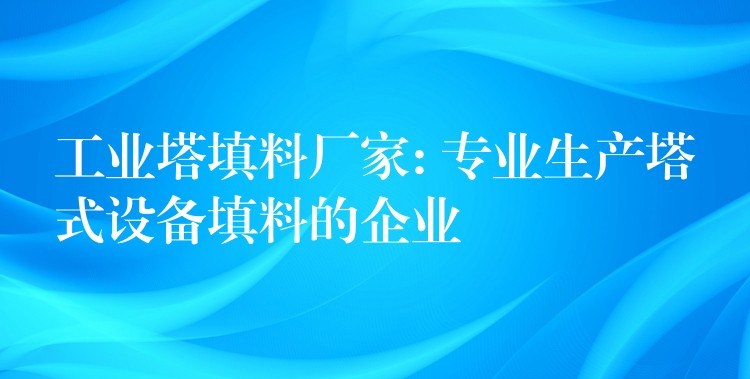 工业塔填料厂家: 专业生产塔式设备填料的企业