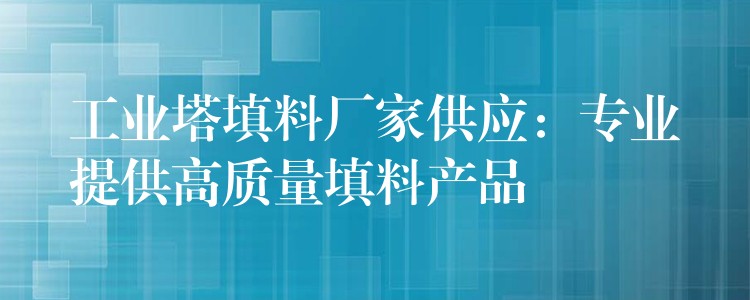 工业塔填料厂家供应：专业提供高质量填料产品