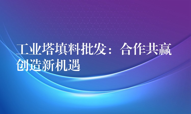 工业塔填料批发：合作共赢 创造新机遇