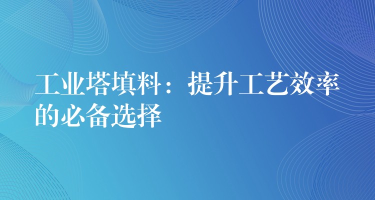工业塔填料：提升工艺效率的必备选择