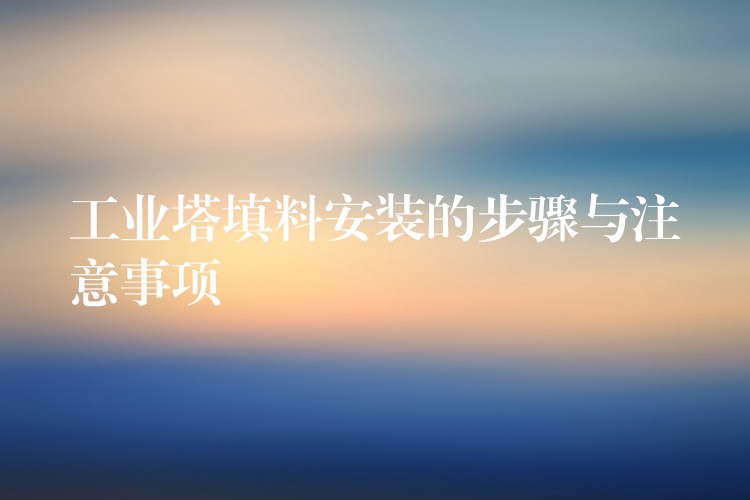 工业塔填料安装的步骤与注意事项