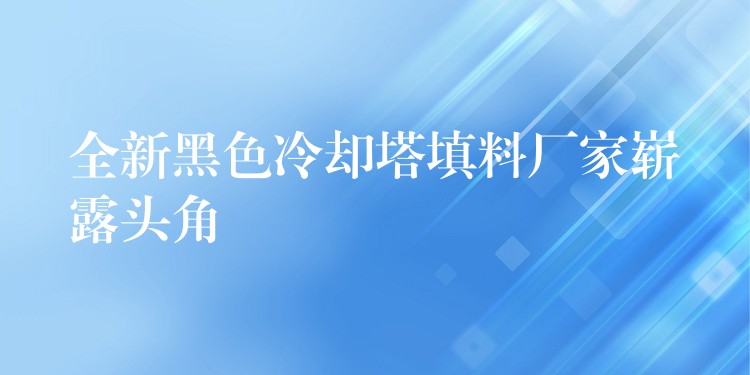 全新黑色冷却塔填料厂家崭露头角