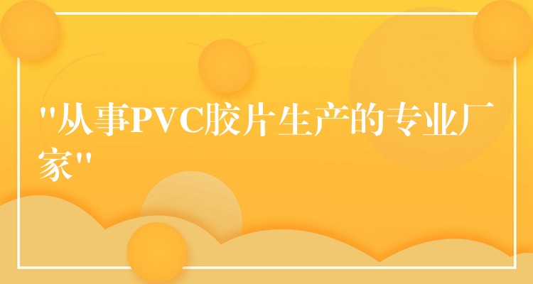 “从事PVC胶片生产的专业厂家”