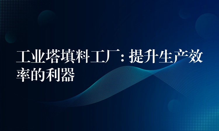 工业塔填料工厂: 提升生产效率的利器