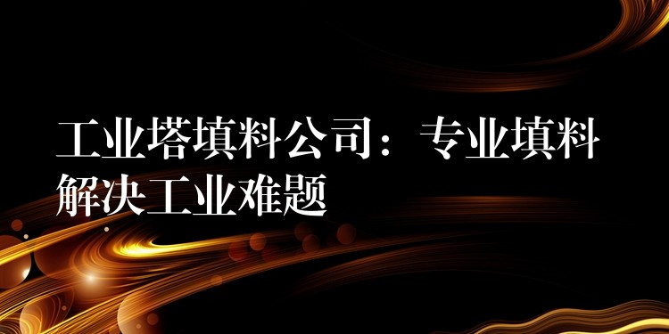 工业塔填料公司：专业填料 解决工业难题