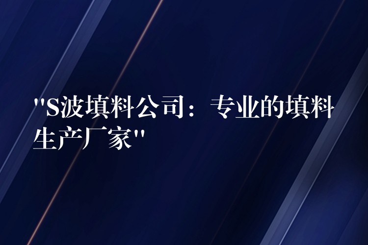 “S波填料公司：专业的填料生产厂家”